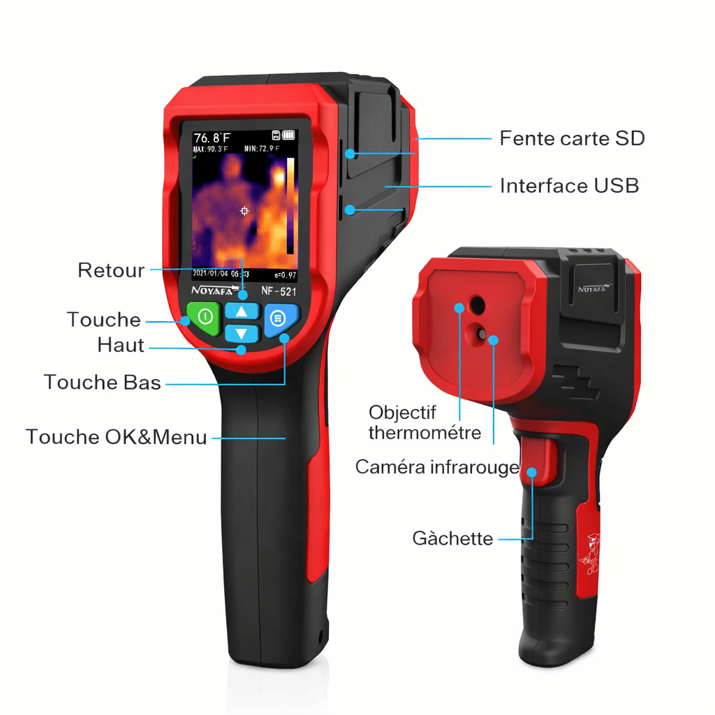 Caméra Thermique Infrarouge – Détection -20 à +400°C