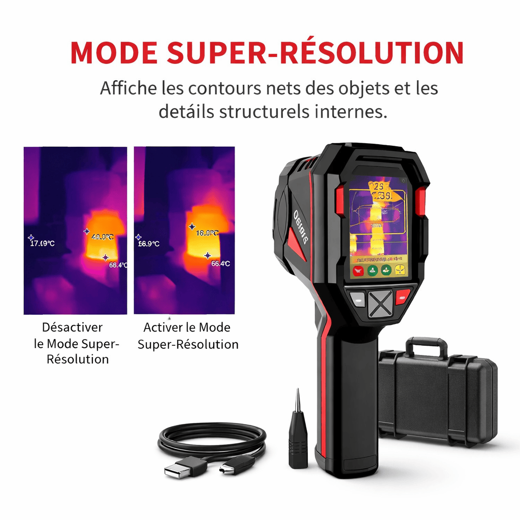 Caméra Infrarouge – Résolution 96×96, -20 à +550°C, Étanche