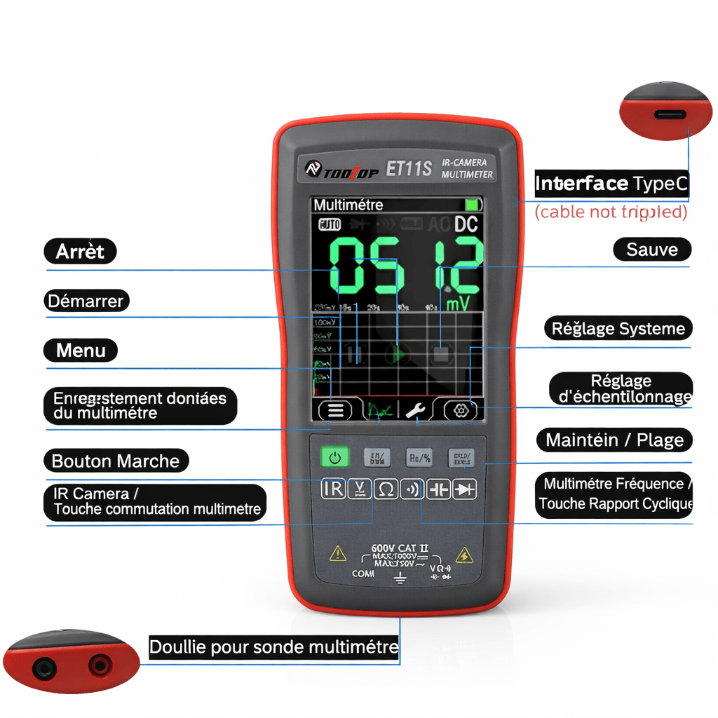 Camera thermique 2-en-1 – Détection précise et rapide