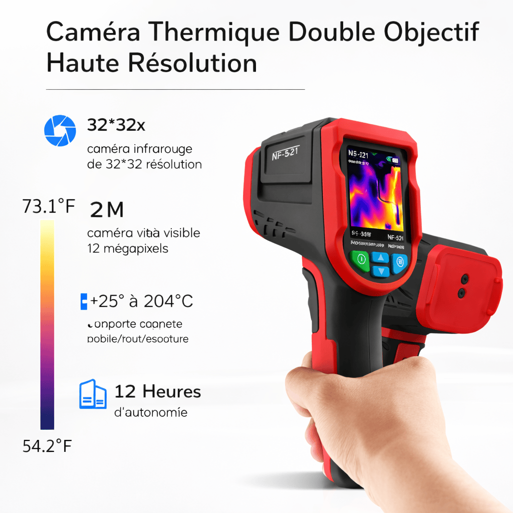 Caméra Thermique Infrarouge – Détection -20 à +400°C