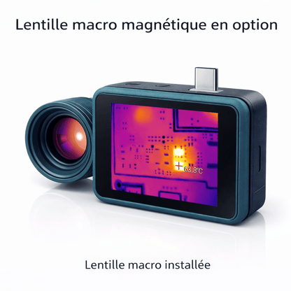 Caméra Thermique Smartphone – 256×192 pixels, -15 à +600°C, Android USB-C