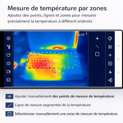 Caméra Thermique Smartphone – 256×192 pixels, -15 à +600°C, Android USB-C