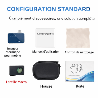Caméra Thermique Smartphone – 256×192 pixels, -15 à +600°C, Android USB-C