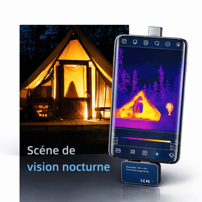 Caméra Thermique Smartphone – 256×192 pixels, -15 à +600°C, Android USB-C