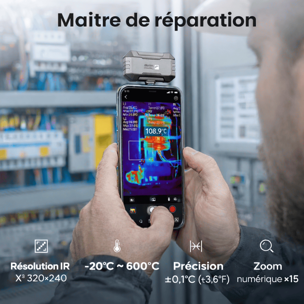 Camera thermique téléphone P1 – Haute précision